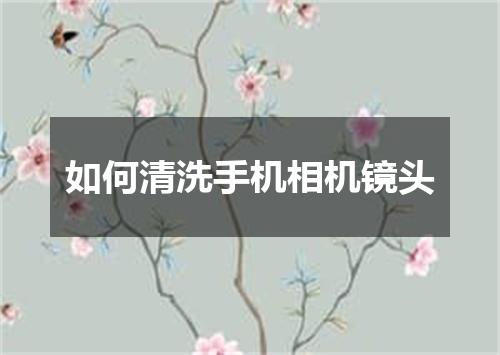 如何清洗手机相机镜头