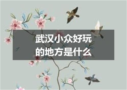 武汉小众好玩的地方是什么