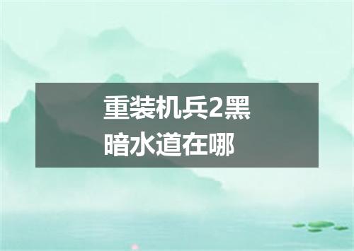 重装机兵2黑暗水道在哪