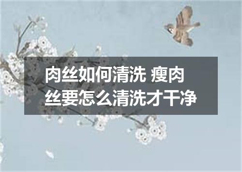 肉丝如何清洗 瘦肉丝要怎么清洗才干净