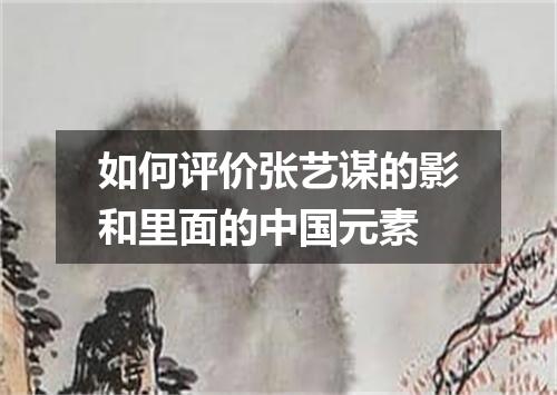 如何评价张艺谋的影和里面的中国元素
