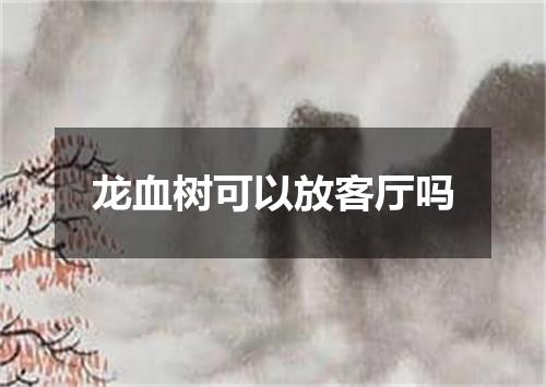 龙血树可以放客厅吗