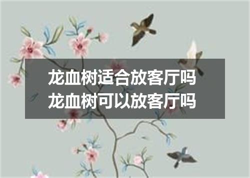 龙血树适合放客厅吗 龙血树可以放客厅吗