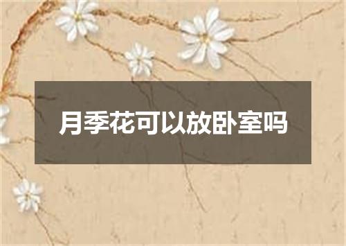 月季花可以放卧室吗
