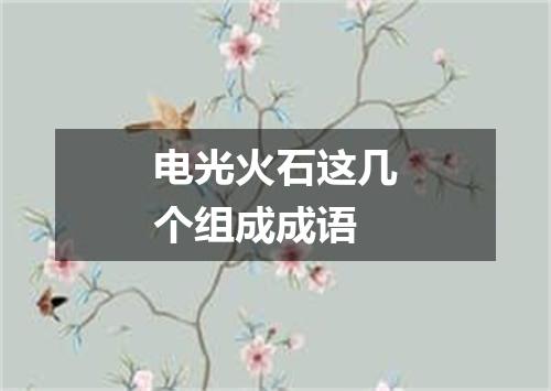 电光火石这几个组成成语