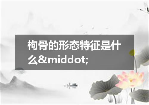 枸骨的形态特征是什么&middot;