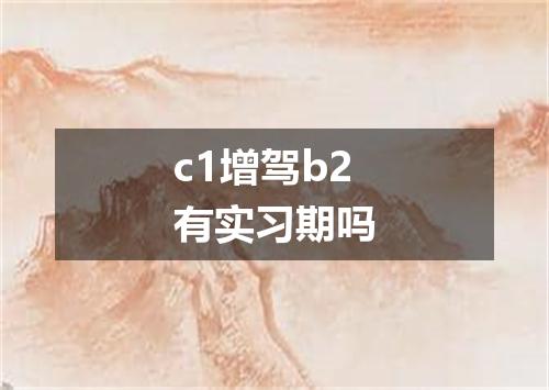 c1增驾b2有实习期吗