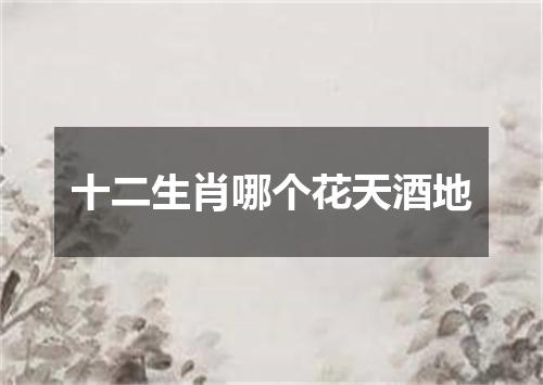 十二生肖哪个花天酒地