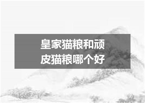 皇家猫粮和顽皮猫粮哪个好