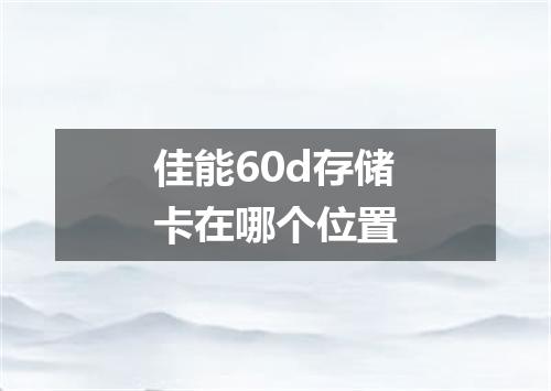 佳能60d存储卡在哪个位置