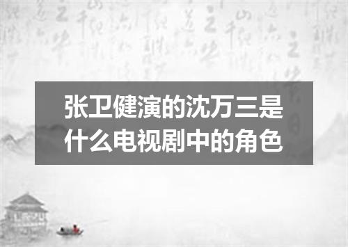 张卫健演的沈万三是什么电视剧中的角色