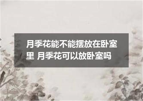 月季花能不能摆放在卧室里 月季花可以放卧室吗