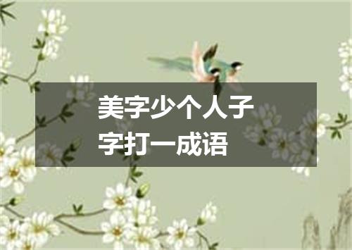 美字少个人子字打一成语