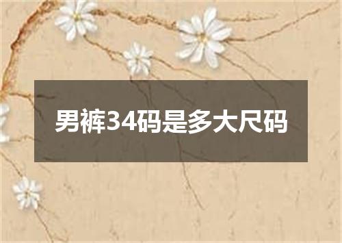 男裤34码是多大尺码