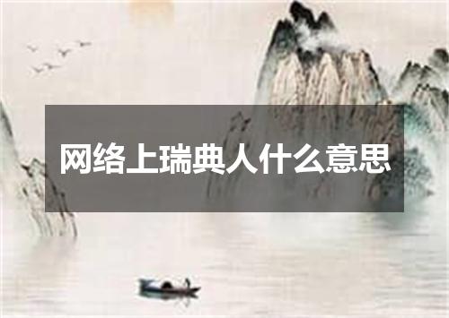 网络上瑞典人什么意思