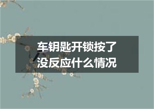 车钥匙开锁按了没反应什么情况