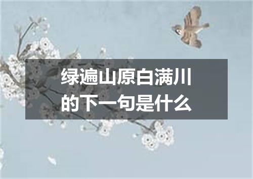 绿遍山原白满川的下一句是什么