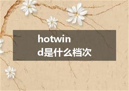hotwind是什么档次