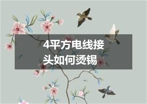 4平方电线接头如何烫锡