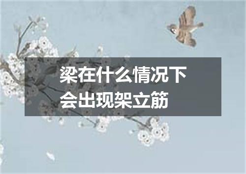 梁在什么情况下会出现架立筋