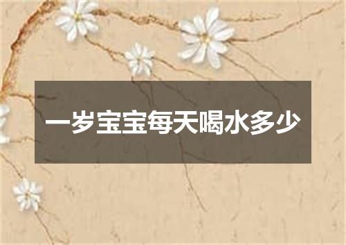 一岁宝宝每天喝水多少