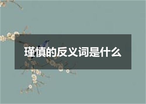 瑾慎的反义词是什么