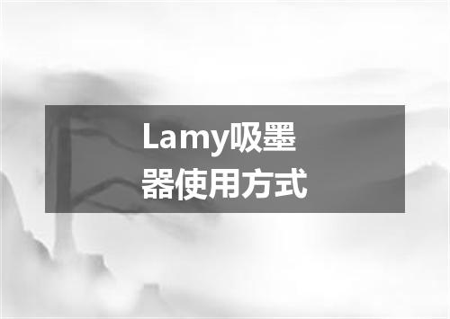 Lamy吸墨器使用方式
