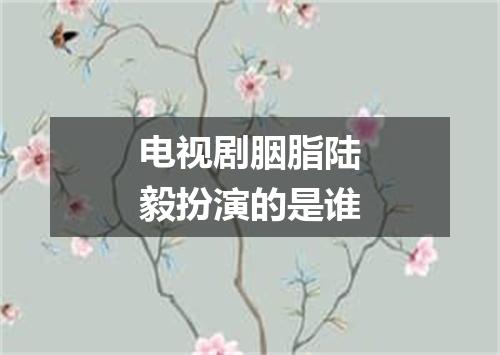 电视剧胭脂陆毅扮演的是谁