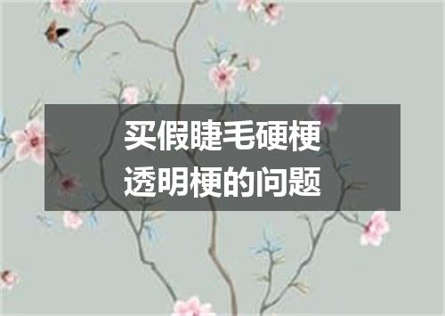 买假睫毛硬梗透明梗的问题