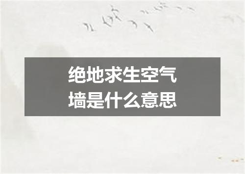 绝地求生空气墙是什么意思