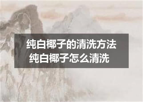 纯白椰子的清洗方法 纯白椰子怎么清洗