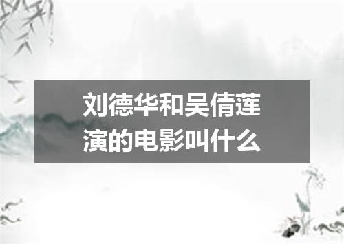 刘德华和吴倩莲演的电影叫什么