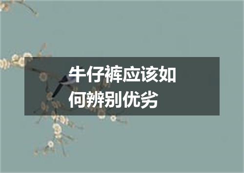 牛仔裤应该如何辨别优劣