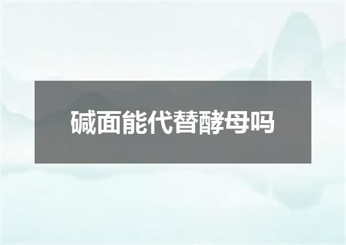 碱面能代替酵母吗