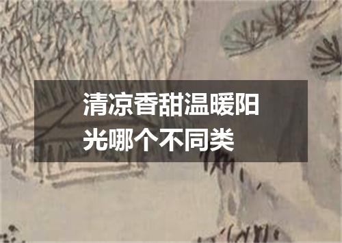 清凉香甜温暖阳光哪个不同类