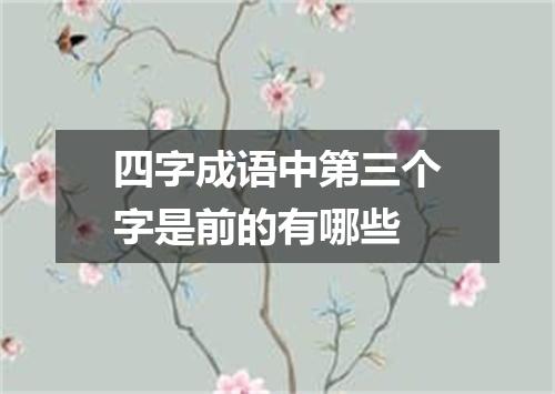 四字成语中第三个字是前的有哪些