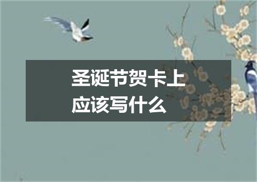 圣诞节贺卡上应该写什么