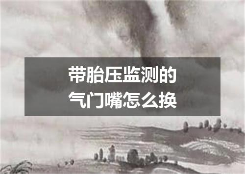 带胎压监测的气门嘴怎么换