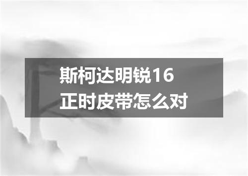 斯柯达明锐16正时皮带怎么对