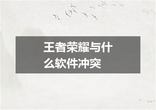 王者荣耀与什么软件冲突