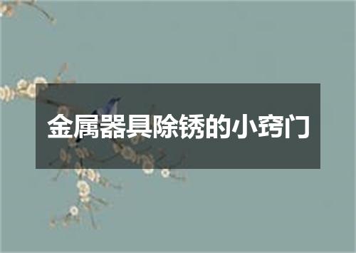 金属器具除锈的小窍门