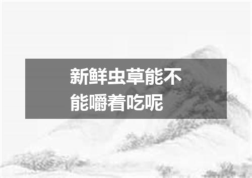 新鲜虫草能不能嚼着吃呢