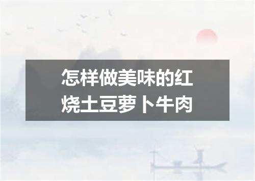 怎样做美味的红烧土豆萝卜牛肉