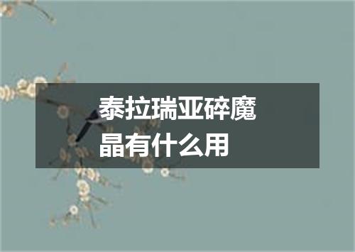 泰拉瑞亚碎魔晶有什么用