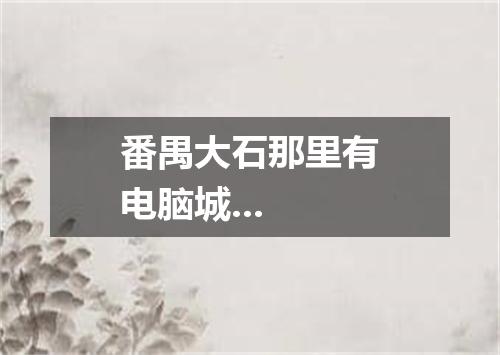 番禺大石那里有电脑城...