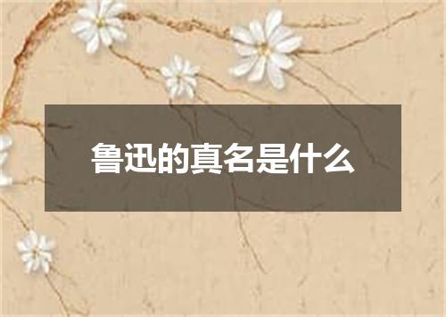 鲁迅的真名是什么