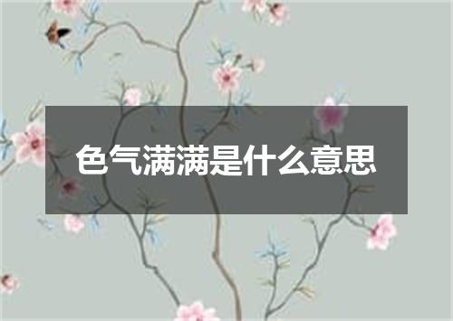色气满满是什么意思