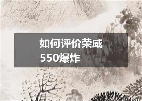如何评价荣威550爆炸