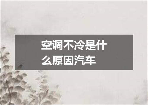 空调不冷是什么原因汽车