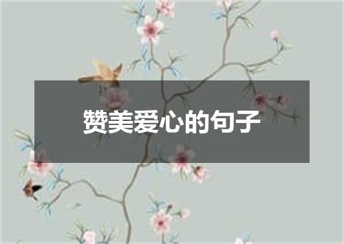 赞美爱心的句子